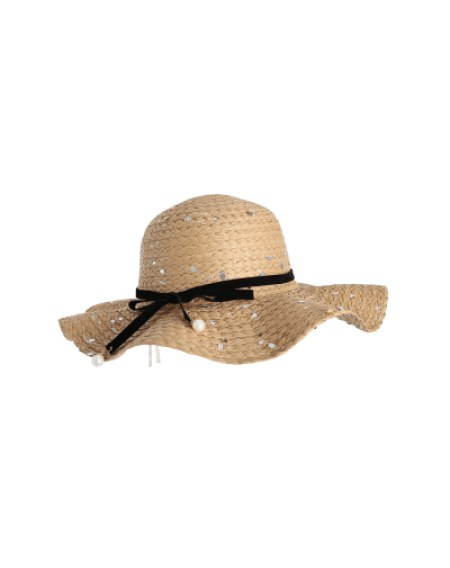 Detachable Ribbon Bowknot Sequin Straw Hat